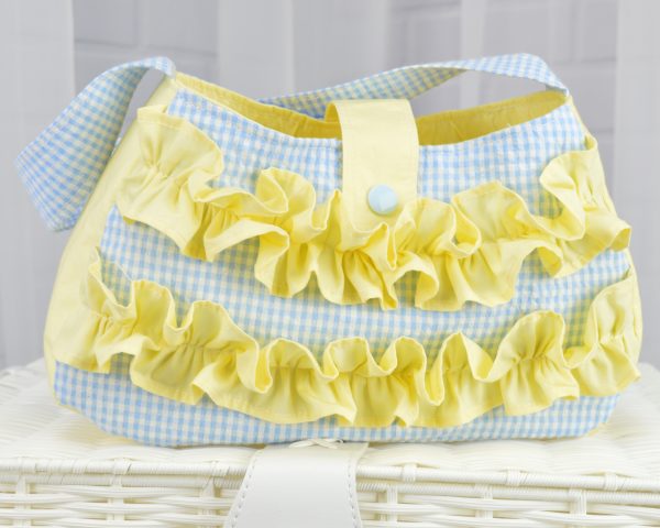 Girls frilly handbag with ruffle trim