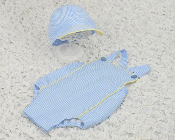 Boy's summer romper and baseball cap